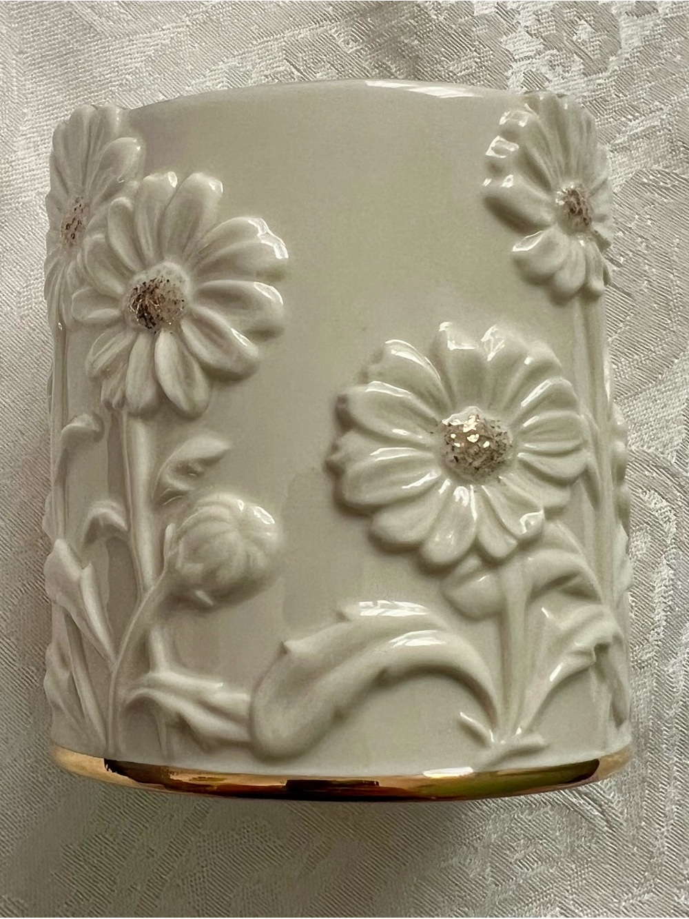 Lenox Cream Ceramic candle holder
